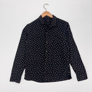 ALL SAINTS Black Pattern Button Down Shirt